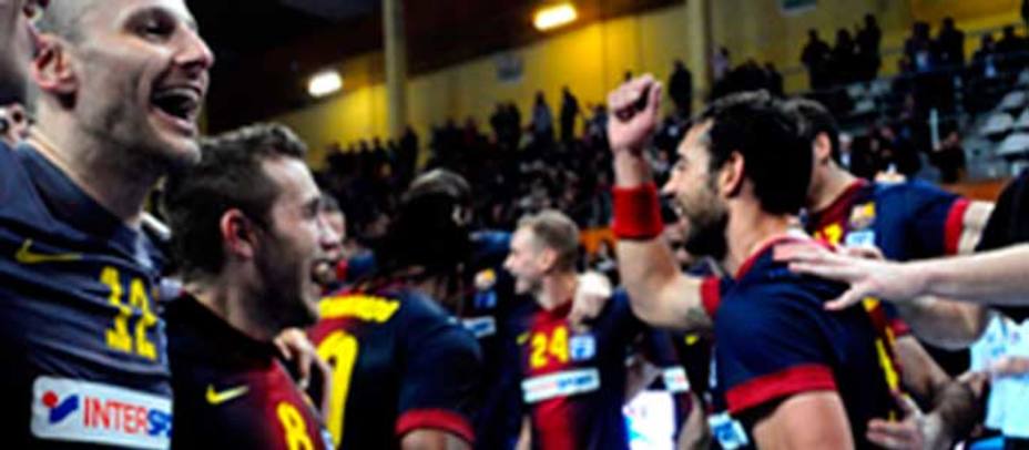 El Barcelona celebra la victoria conseguida esta noche (www.fcbarcelona.es)