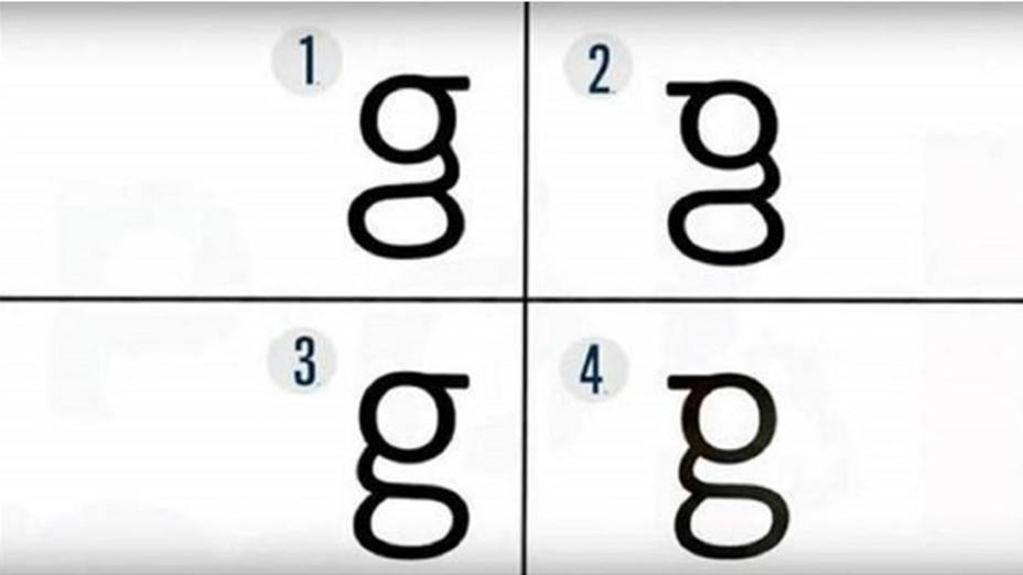 ¿Cuál es la forma correcta de escribir una g minúscula?