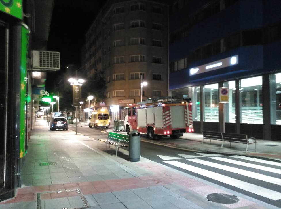 Intervención en la calle Lepanto de Pontevedra
