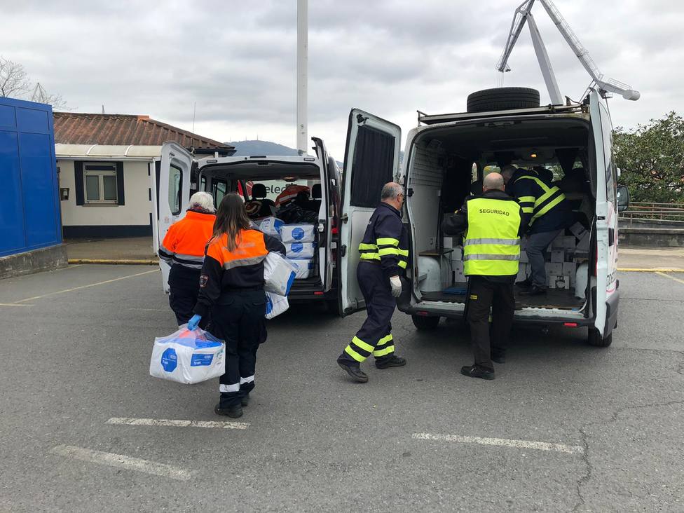 Recogida del material en las instalaciones de Navantia Ferrol - FOTO: Concello de Ferrol