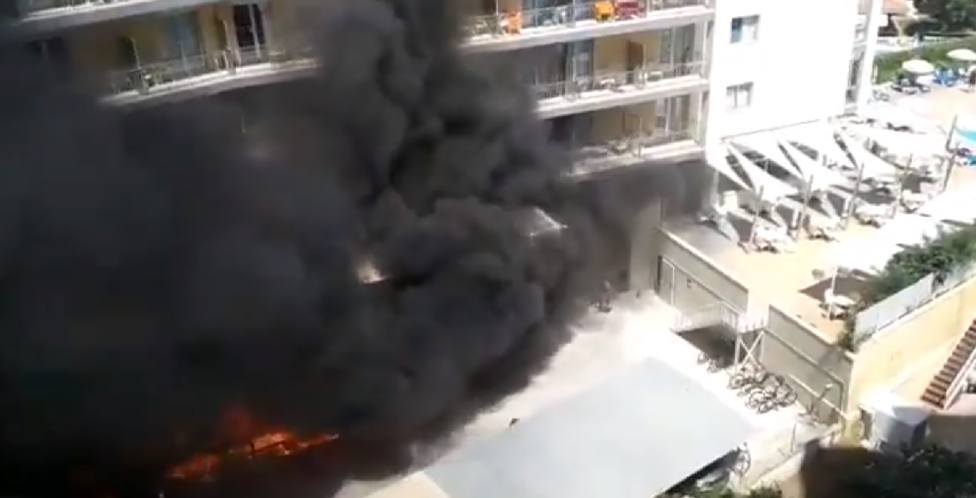 Incendio en un hotel de Benicàssim
