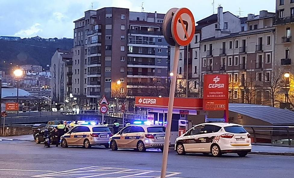 Control en la entrada a Bilbao