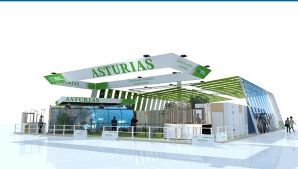 Maqueta del pabellón de Asturias en FITUR