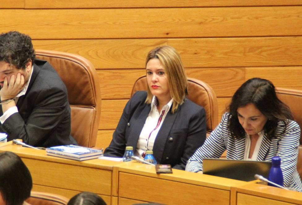 Patricia Otero en el Parlamento de Galicia