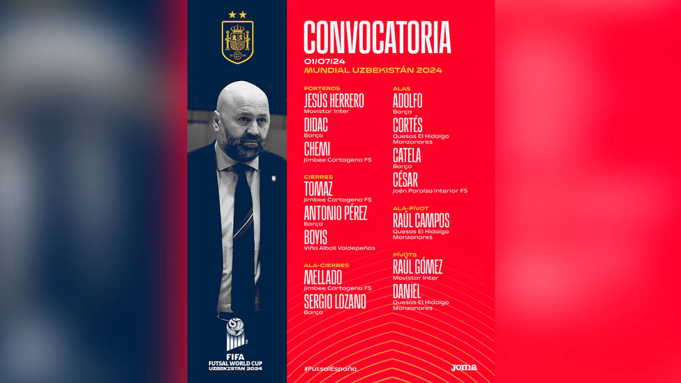 Fede Vidal anuncia la lista de jugadores para el Mundial