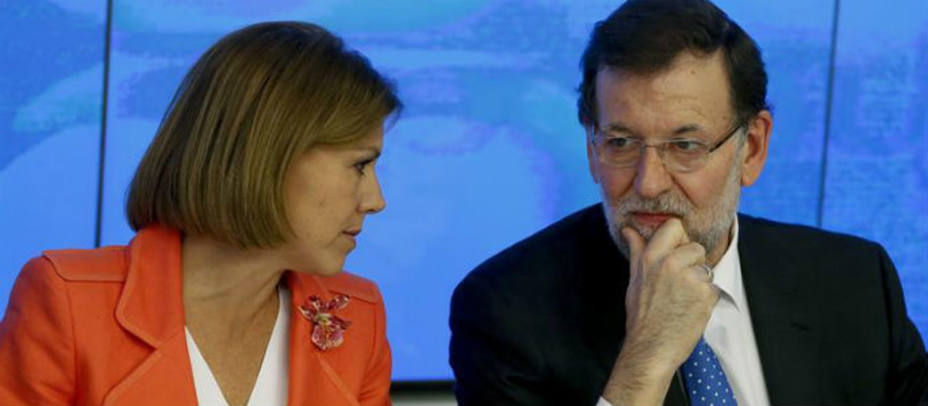 Mariano Rajoy y María Dolores de Cospedal. EFE
