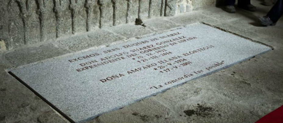 La concordia fué posible este es el epitafio que se puede leer en la tumba del presidente Suarez .EFE