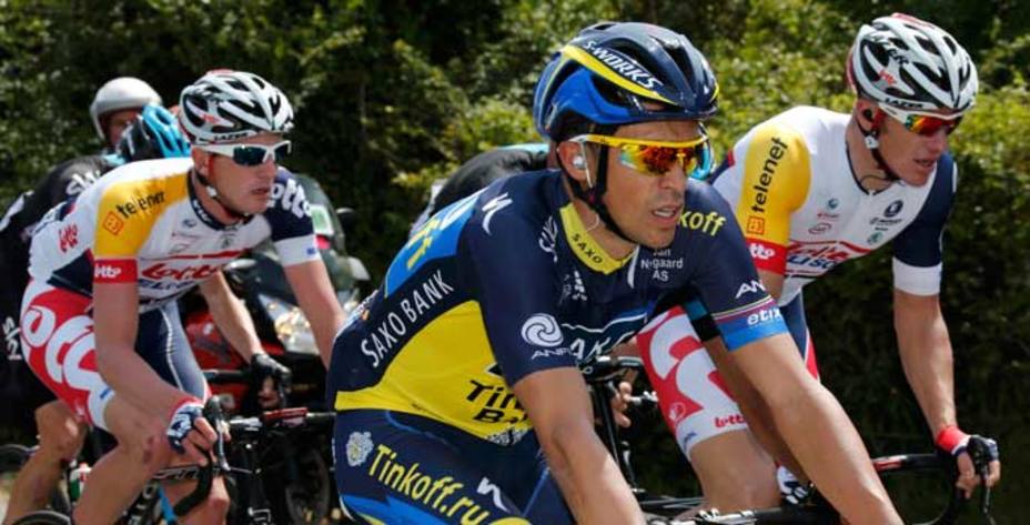 Alberto Contador, durante la primera etapa (Reuters)
