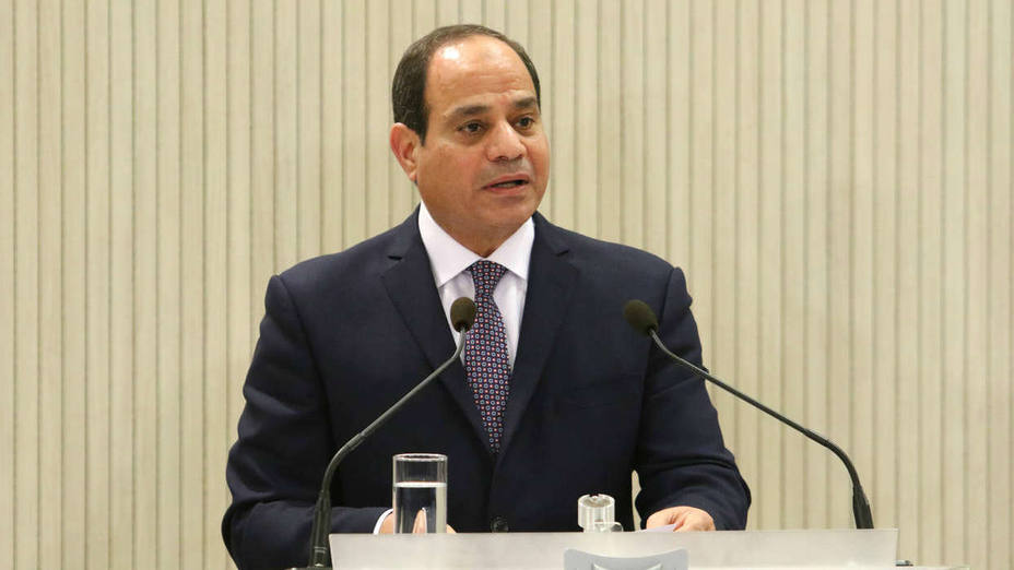 Egyptian President Abdel Fattah al-Sisi speaks during a news conference at the Presidential Palace in Nicosia
