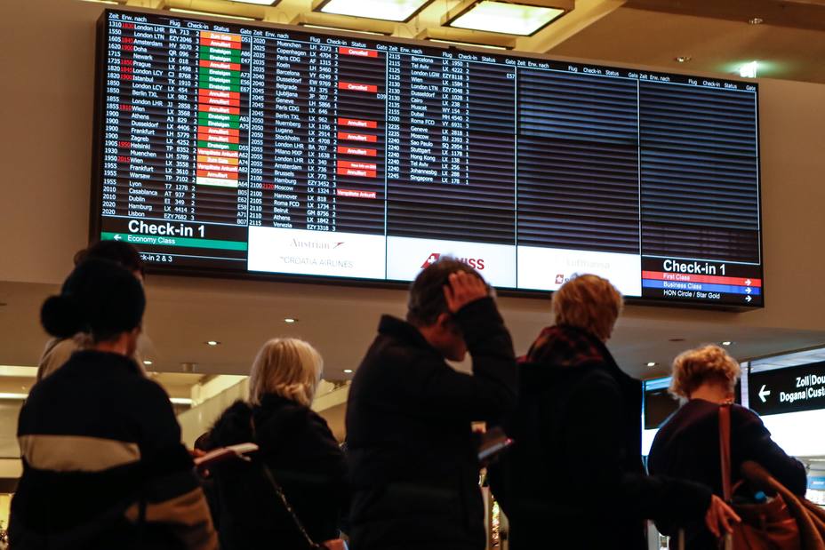 Bruselas cancela varios vuelos por el temporal