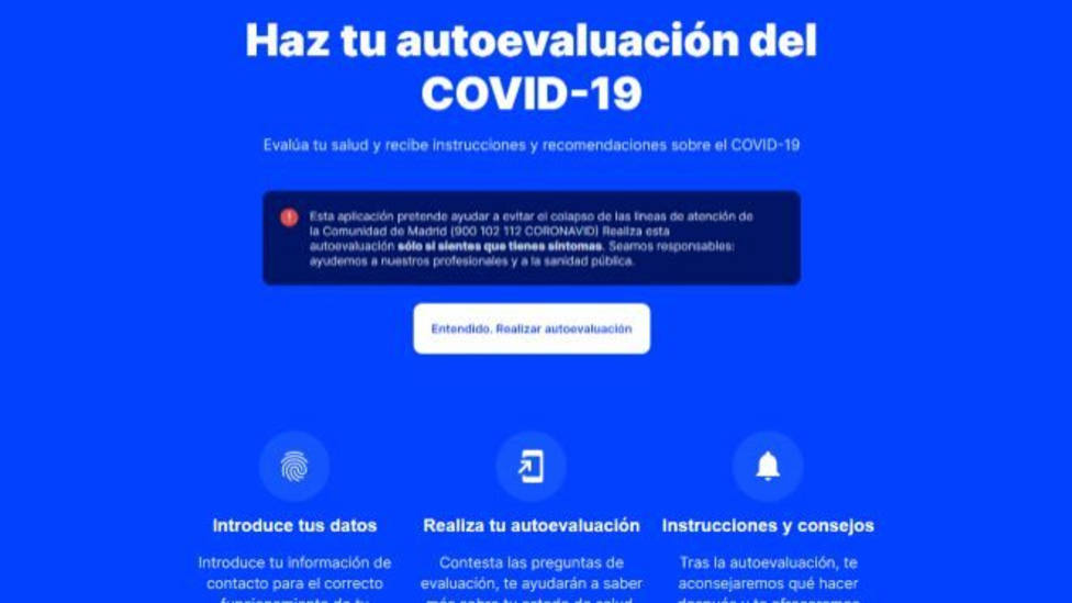 Llega a Madrid una web para ayudar a los ciudadanos que padecen síntomas del coronavirus