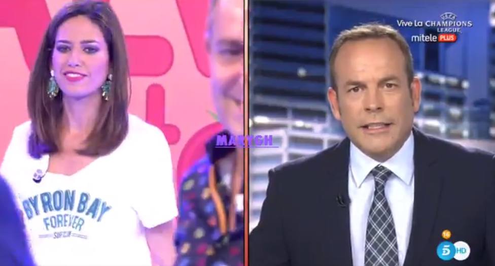 El desagradable momento en directo que deja con esta cara al presentador de Informativos Telecinco