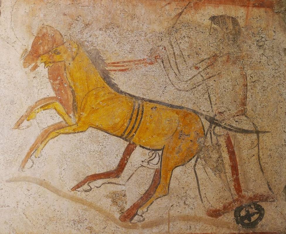 Foto grabado de la edad de hierro sobre el caballo (Europa Press)