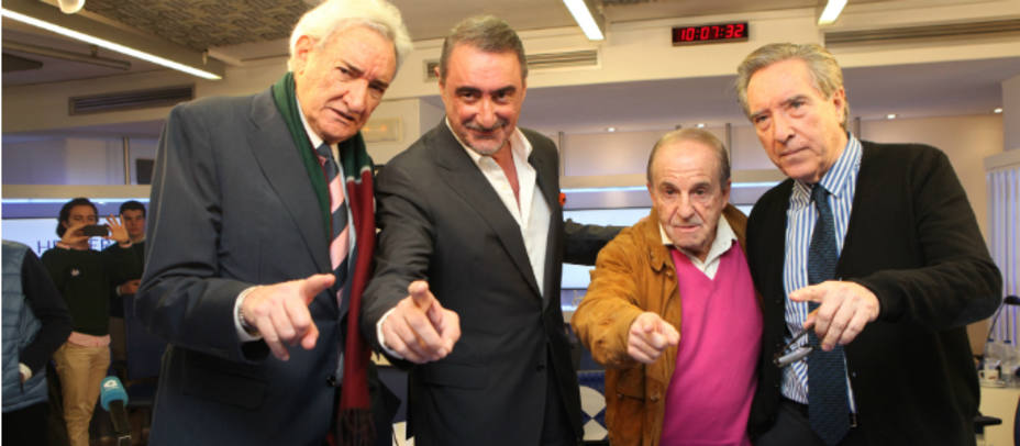 Luis del Olmo, Carlos Herrera, José María García e Iñaki Gabilondo