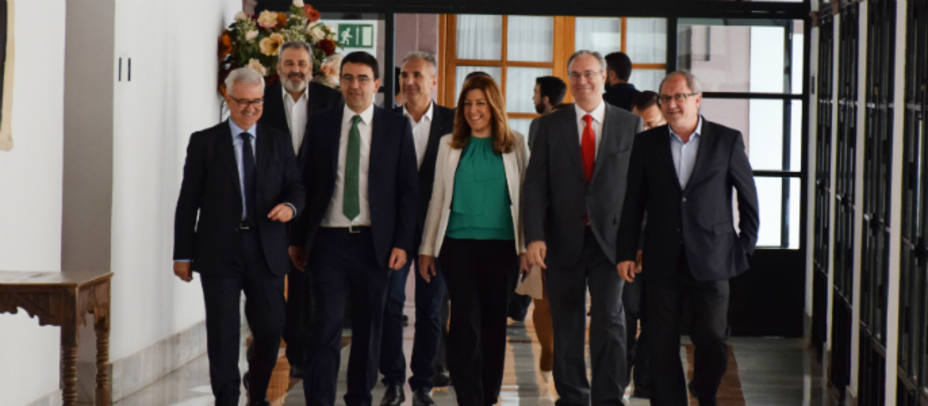 Susana Díaz con parte de su equipo. PSOE Andalucía