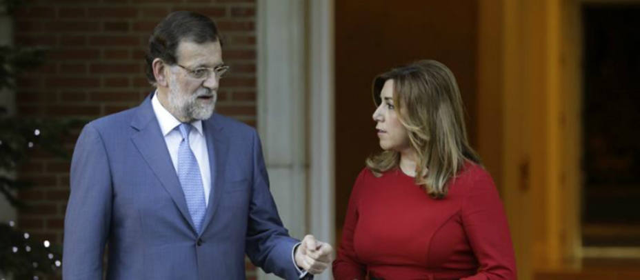 Rajoy recibe a Susana Díaz en el Palacio de La Moncloa. EFE