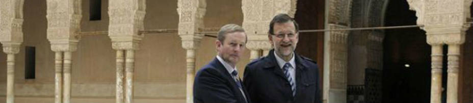 Mariano Rajoy saluda al primer ministro de Irlanda, Enda Kenny. EFE