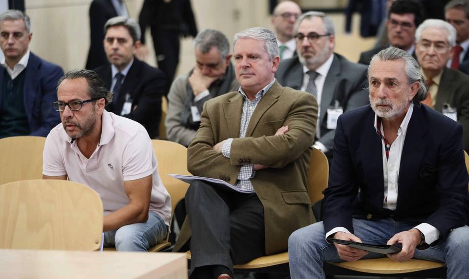 Álvaro Pérez Alonso El Bigotes, Pablo Crespo y Francisco Correa en el juicio de la tama Gürtel