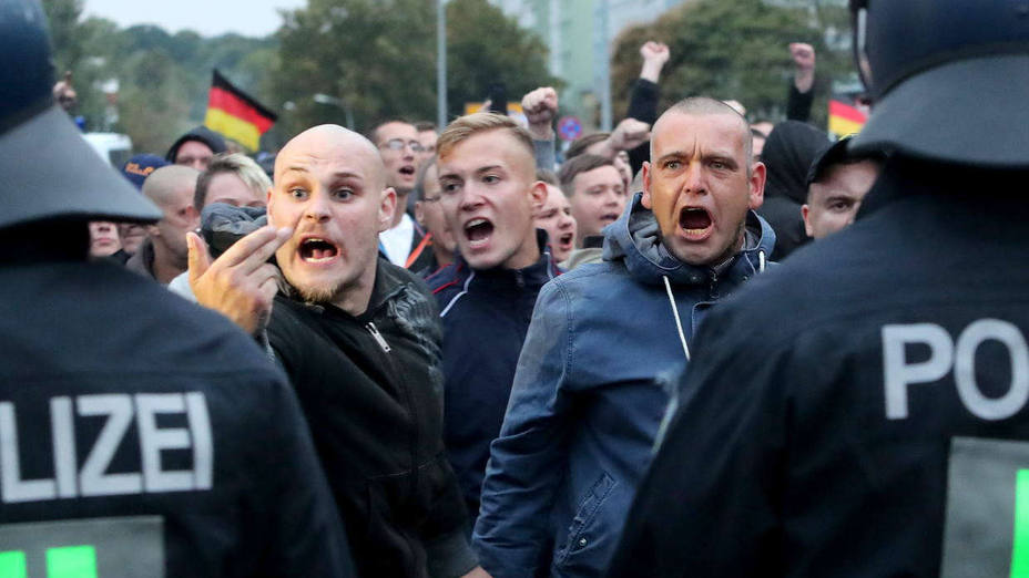 Enorme tensión en Chemnitz por una nueva marcha de miles de ultraderechistas
