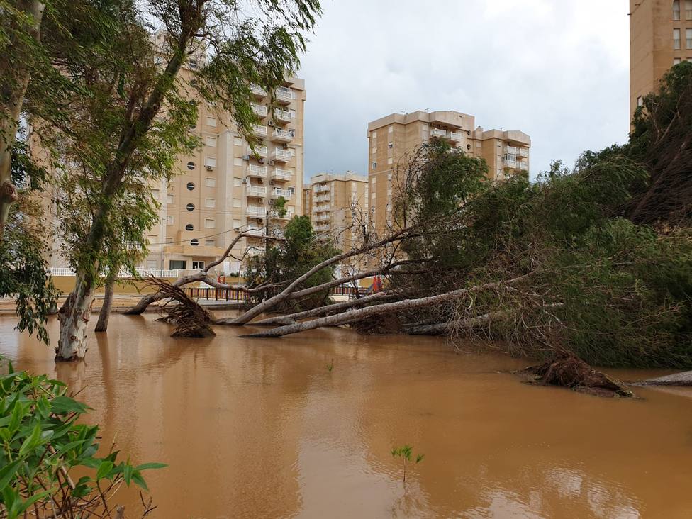 El temporal deja numerosos daños en el litoral cartagenero