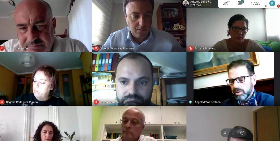 Captura de la reunión del Consello de alcaldes de la provincia de A Coruña - FOTO: PSOE