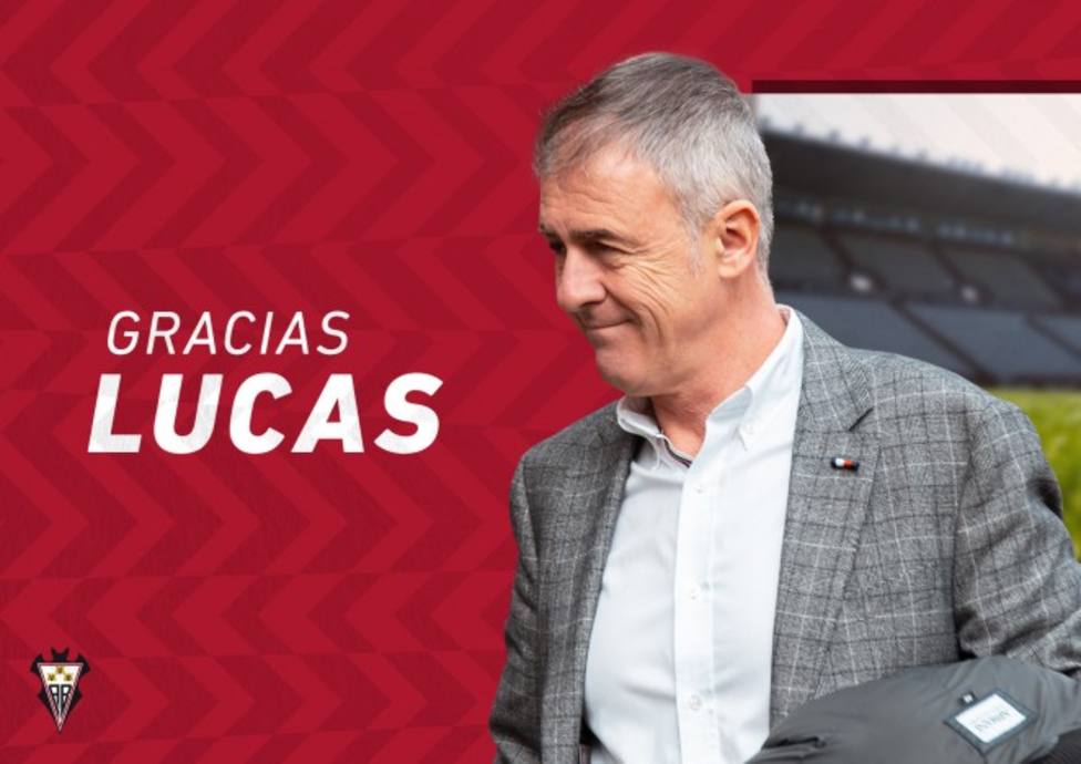 Infografía que el Albacete ha editado para despedir a Lucas Alcaraz