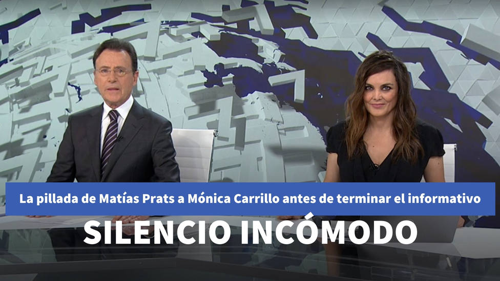 La pillada de Matías Prats a Mónica Carrillo antes de terminar el informativo de Antena 3: silencio incómodo