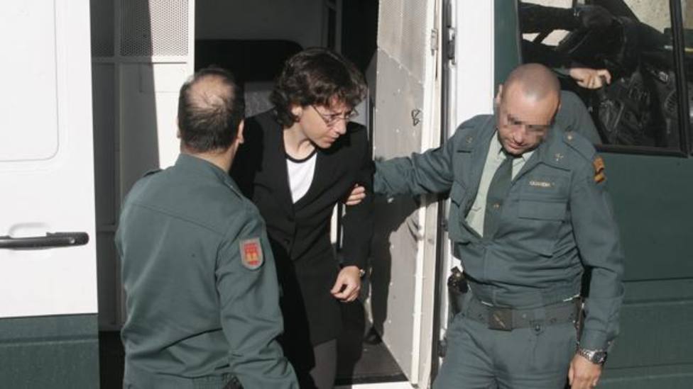 Noelia de Mingo en el momento en el que llegó al juicio celebrado en 2006