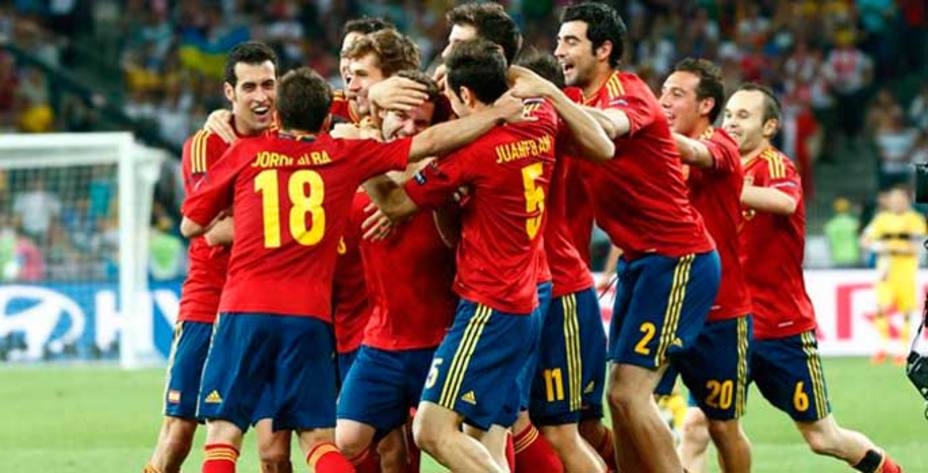 La Selección Española en la Eurocopa de 2012.