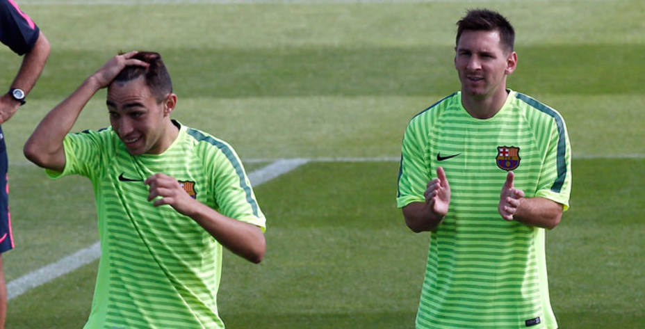 Messi y Munir podrían volver a compartir ataque ante el Granada. Reuters.