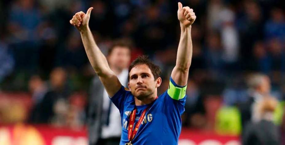 Frank Lampard, tras ganar la Europa League (Reuters)