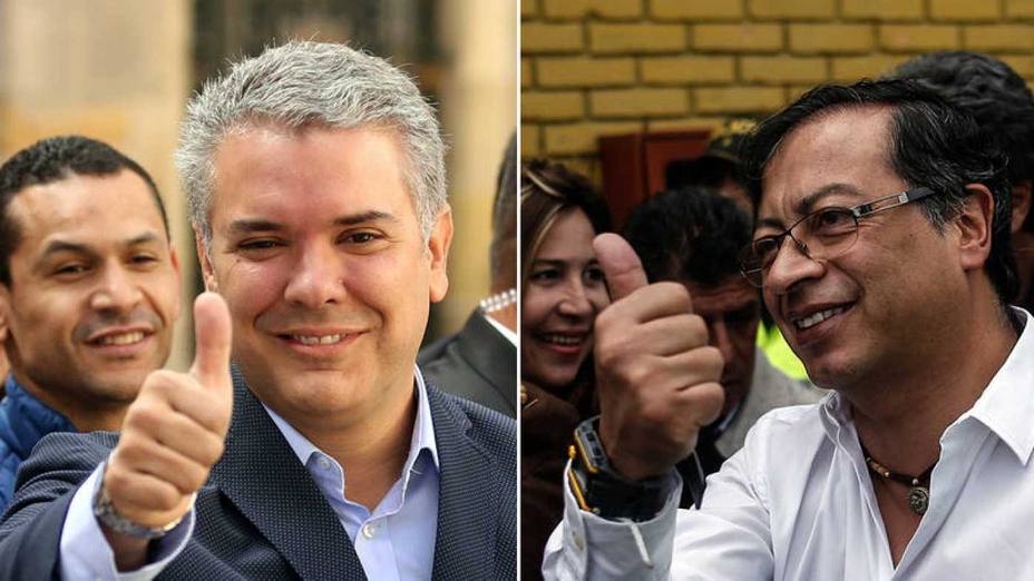 Iván Duque y Gustavo Petro se disputarán la presidencia de Colombia