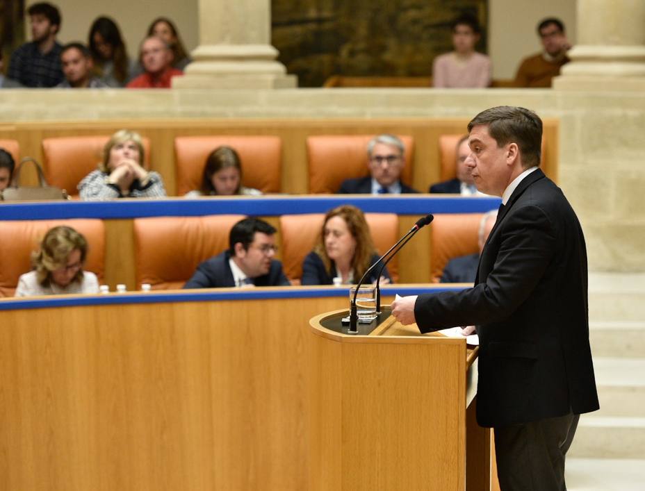 Intervención de Alberto Galiana en el Parlamento regional