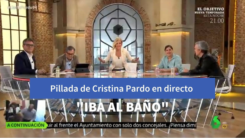 Tremenda pillada de Cristina Pardo en directo cuando creía que estaba en la publicidad: Iba al baño