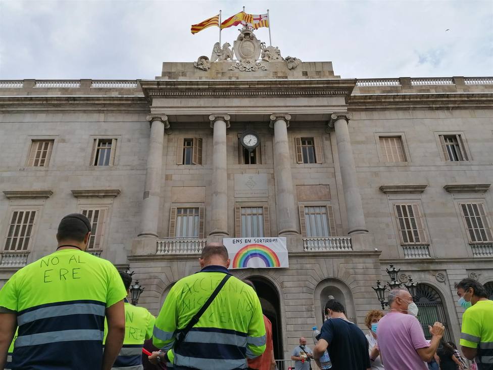 Manifestación de los trabajadores en Barcelona