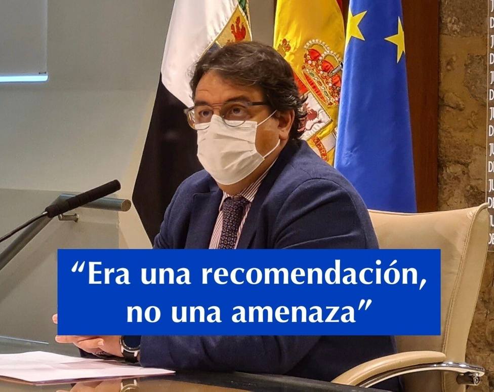 José María Vergeles, consejero de Sanidad de Extremadura en rueda de prensa