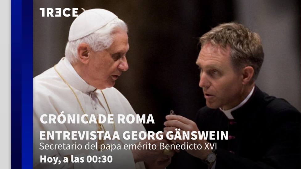 Mons. Don Georg Gänswein, secretario general del papa emérito Benedicto XVI, esta noche en ‘Crónica de Roma’