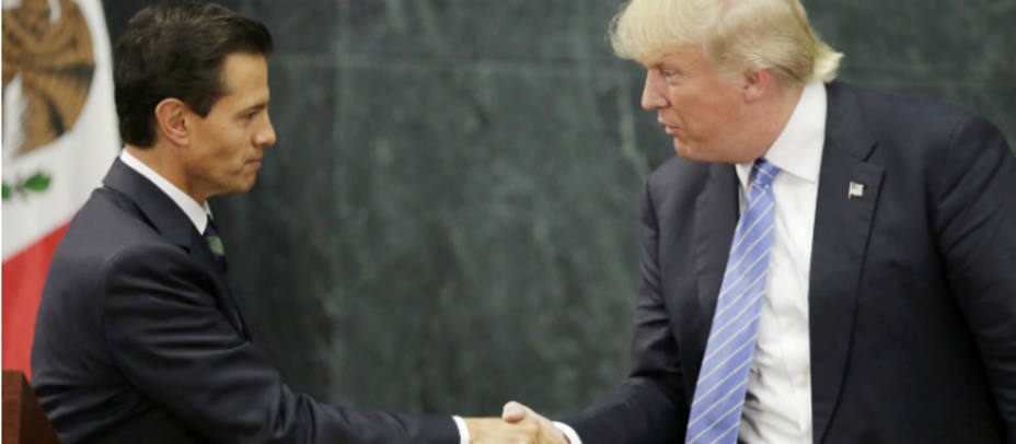 El presidente mexicano Enrique Peña Nieto y Donald Trump, presidente de EE.UU. Foto Reuters