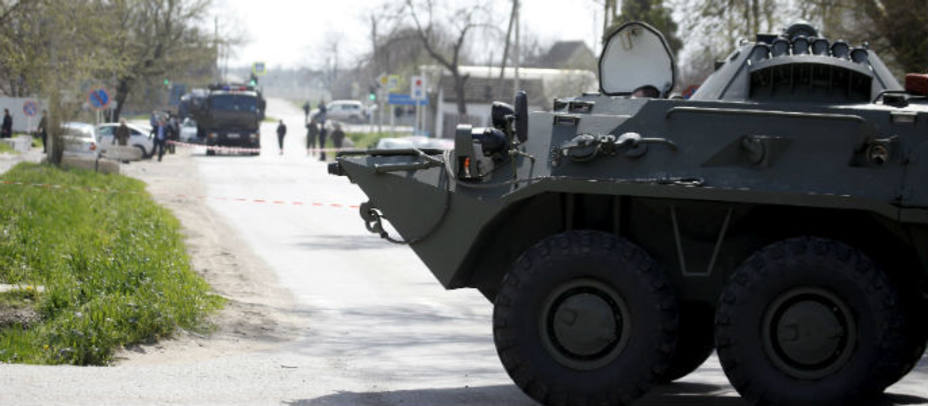 Un carro de combate en Stavropol. Reuters