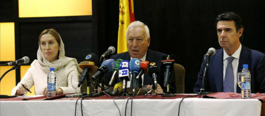 Ana Pastor, José Manuel García-Margallo y José Manuel Soria. EFE