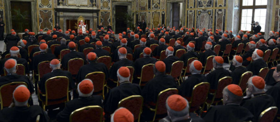 Última reunión de Benedicto XVI con los Cardenales. Reuters