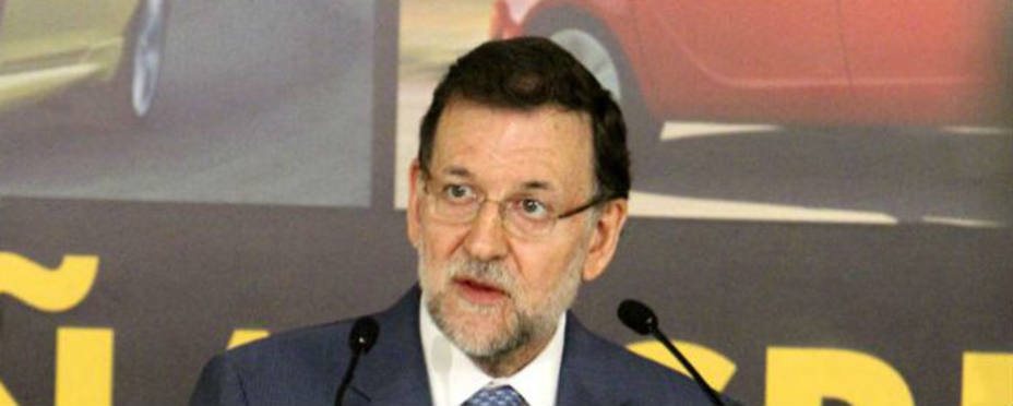 Mariano Rajoy, durante su intervención en un acto en la factoría de General Motors España