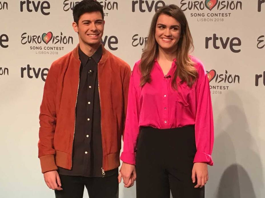 Amaia y Alfred, en rueda de prensa tras la elección como representantes de España en Eurovisión