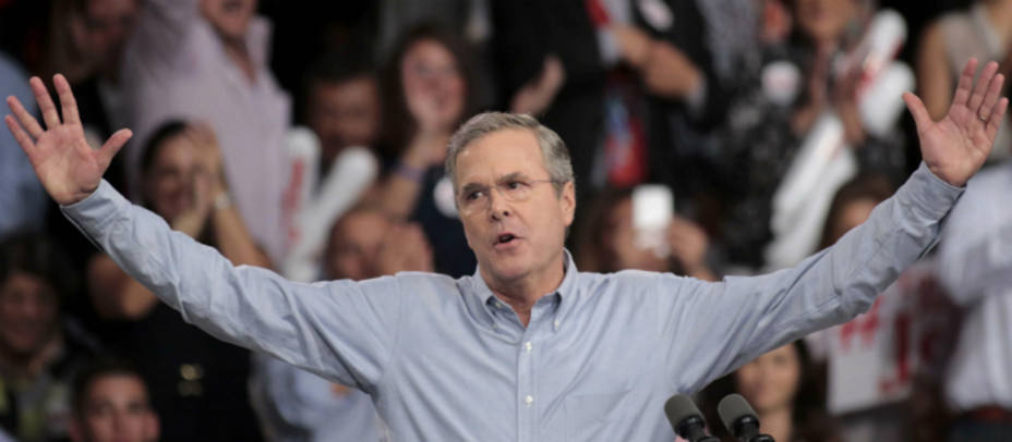 Jeb Bush esta pasada madrugada en Miami, donde ha lanzado su candidatura republicana. REUTERS