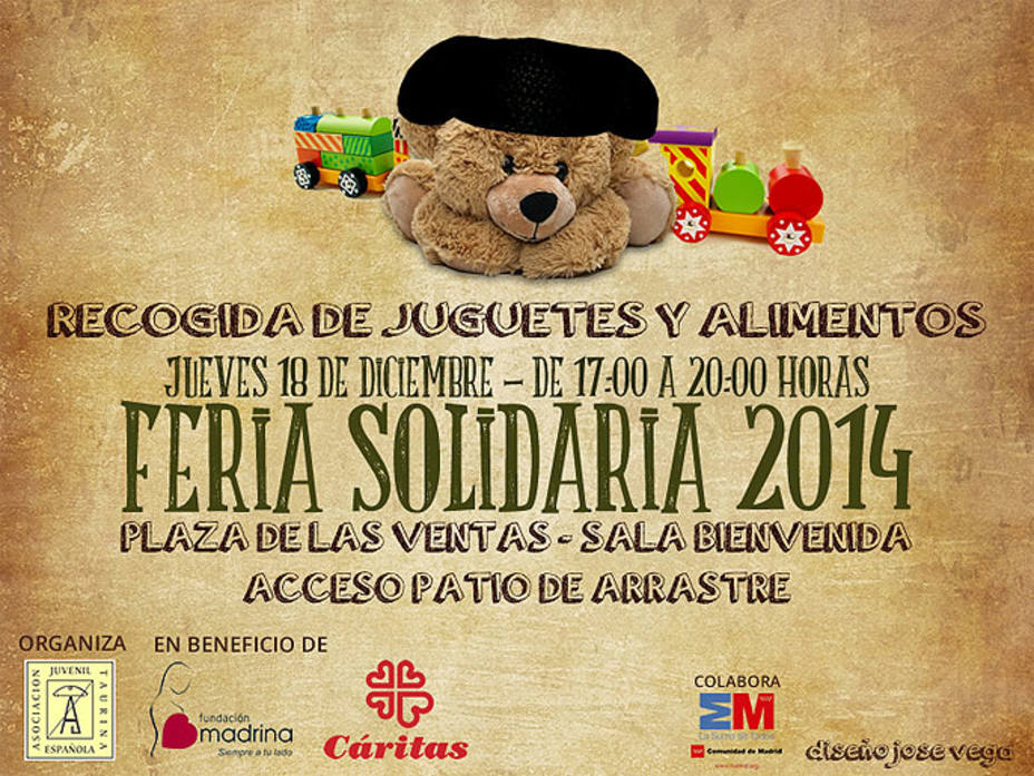 La plaza de toros de Las Ventas volverá a acoger la Feria Solidaria de AJTE. (Diseño: José Vega)