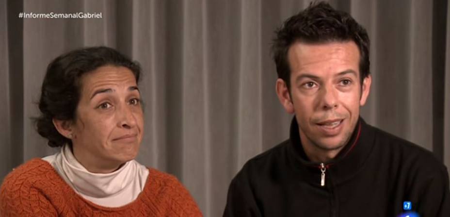 Los padres de Gabriel Cruz durante su entrevista en Informe Semanal