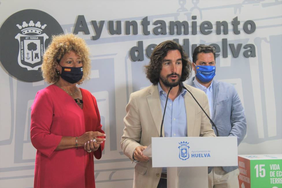 Los concejales del PP en el Ayuntamiento de Huelva