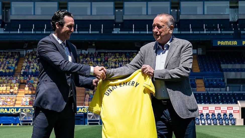 Unai Emery en su presentación como entrenador del Villarreal CF