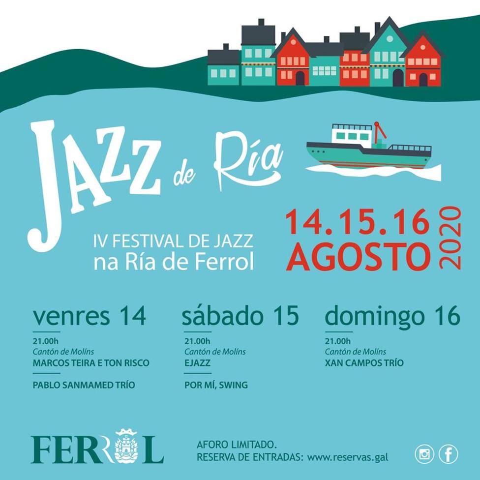 Cartel de la propuesta Jazz de Ría que se celebra este fin de semana en Ferrol - FOTO: Cedida