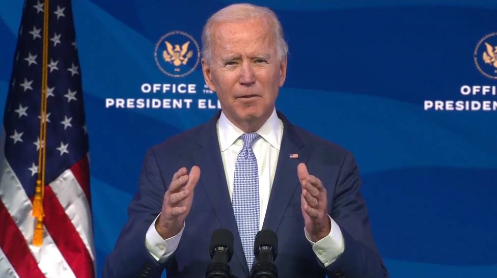 US President elect Joe Biden delivers remarks addressing the violence and rioting at the US Capitol.
